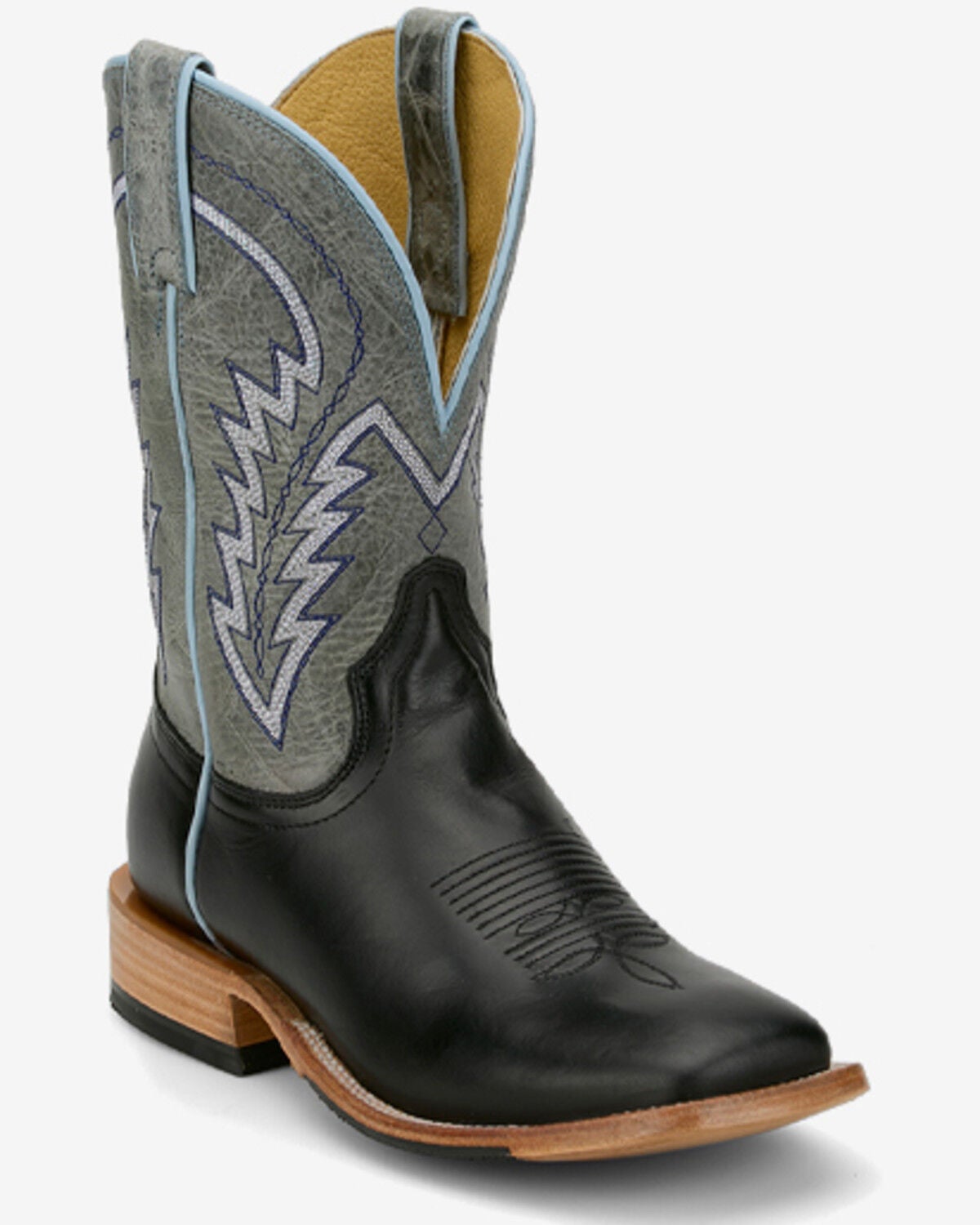 Image #1 - Tony Lama Men's Bergen Performance Western Boots - Broad Square Toe, Black/grey, hi-res