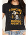 Image #3 - Blue Life Women's Cowgirl Rodeo Short Sleeve Graphic Tee, Black, hi-res