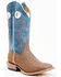 HorsePower Men's Sugared Blue Jeans Western Boots - Broad Square Toe, Tan, hi-res
