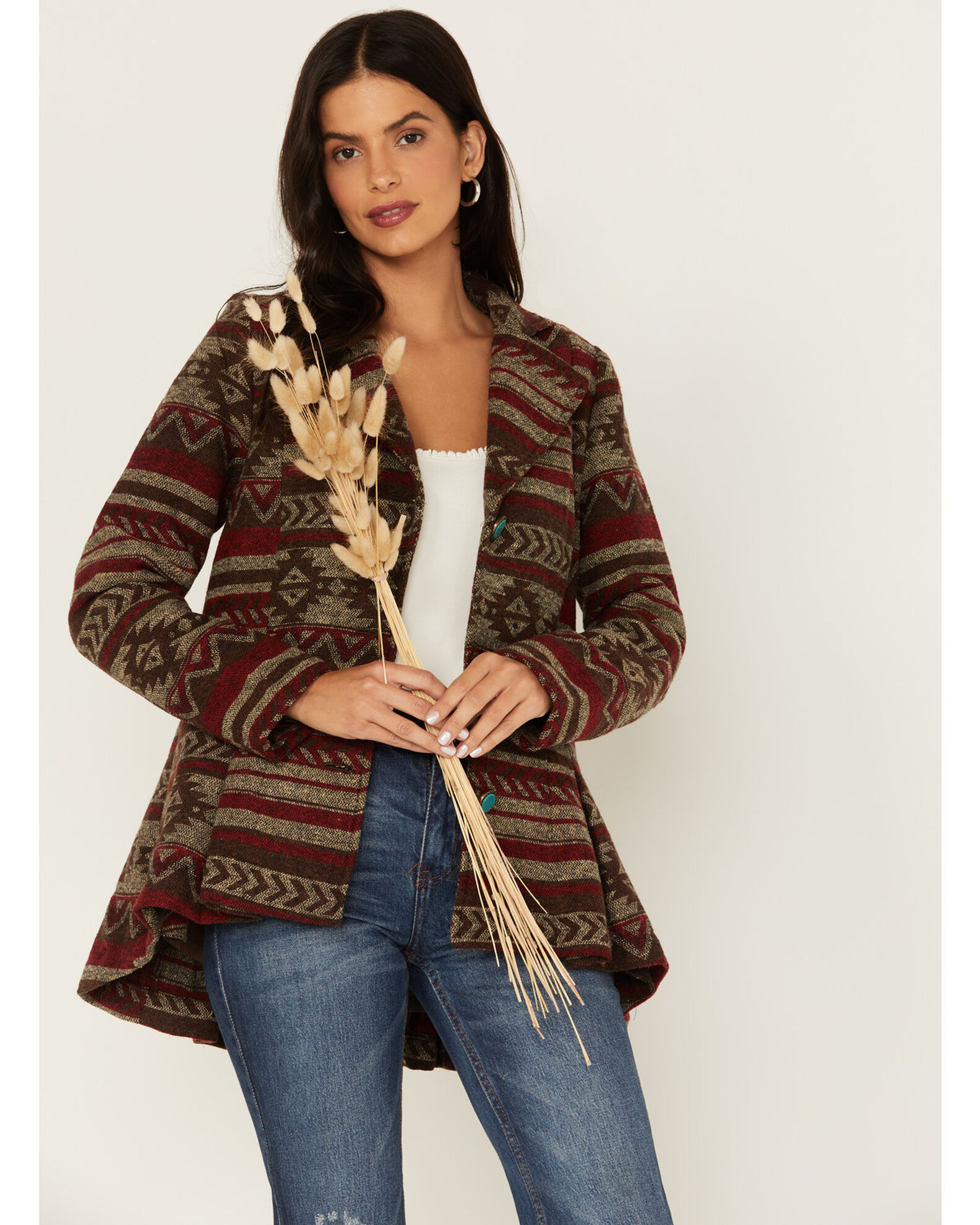 Product Name Outback Trading Co. Women's Southwestern Stripe Print