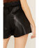 Mauritius Leather Women's Dija Leather Shorts, Black, hi-res