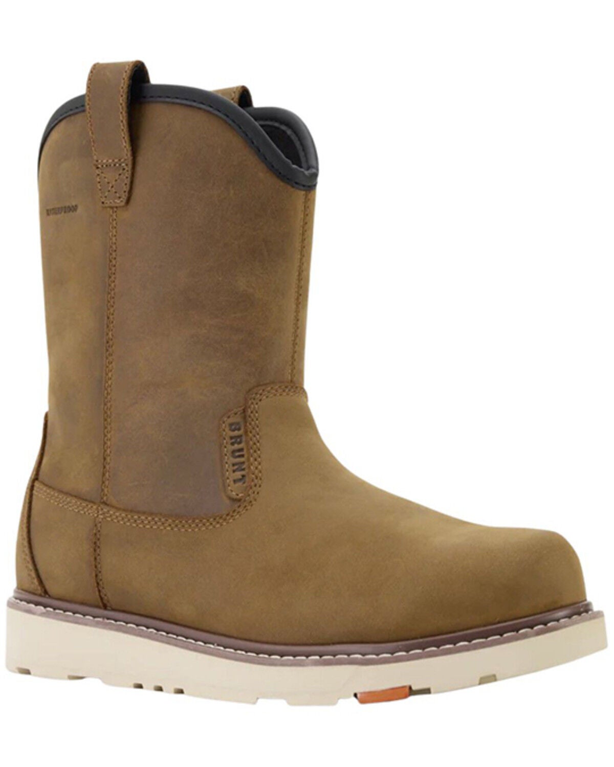 Image #1 - Brunt Workwear Men's 9" Bolduc Waterproof Work Boots - Soft Toe, Brown, hi-res