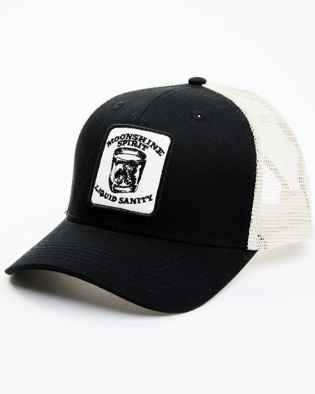 Image #1 - Moonshine Spirit Men's Liquid Sanity Patch Mesh-Back Ball Cap, Black, hi-res