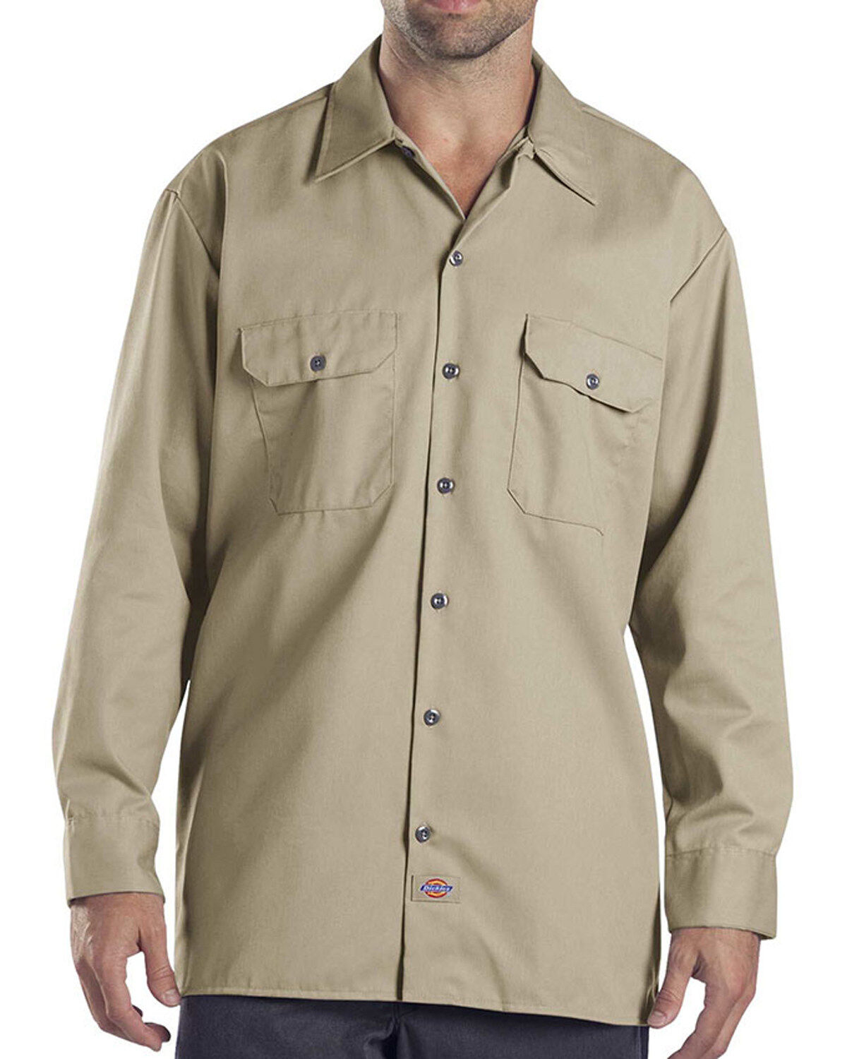 Image #2 - Dickies Men's Solid Twill Long Sleeve Work Shirt - Folded, , hi-res
