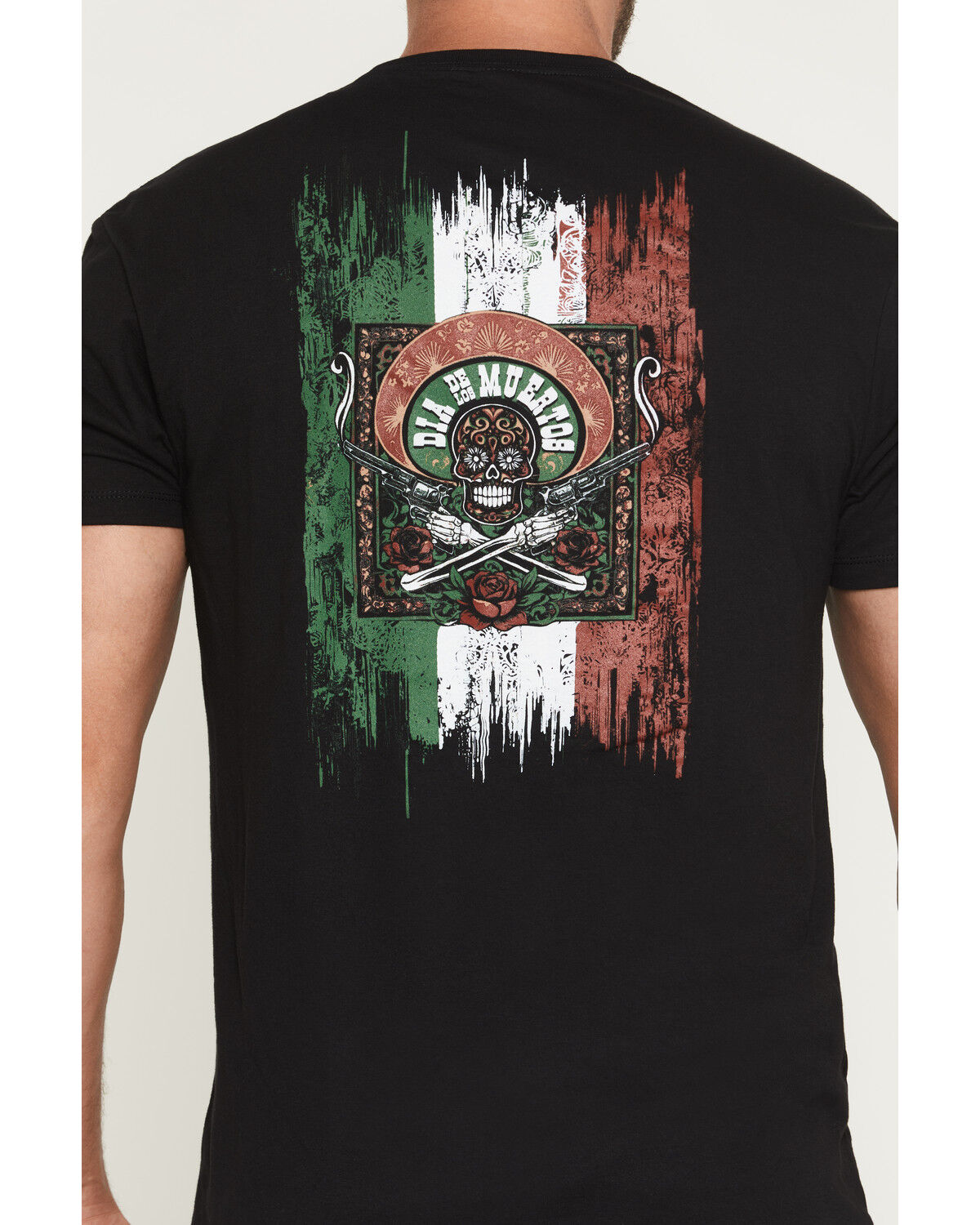 Image #4 - Moonshine Spirit Men's Fear Not Dia De Los Muertos Short Sleeve Graphic T-Shirt, Black, hi-res