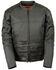 Milwaukee Leather Men's Leather and Textile Racer Jacket - 5XL, Black, hi-res