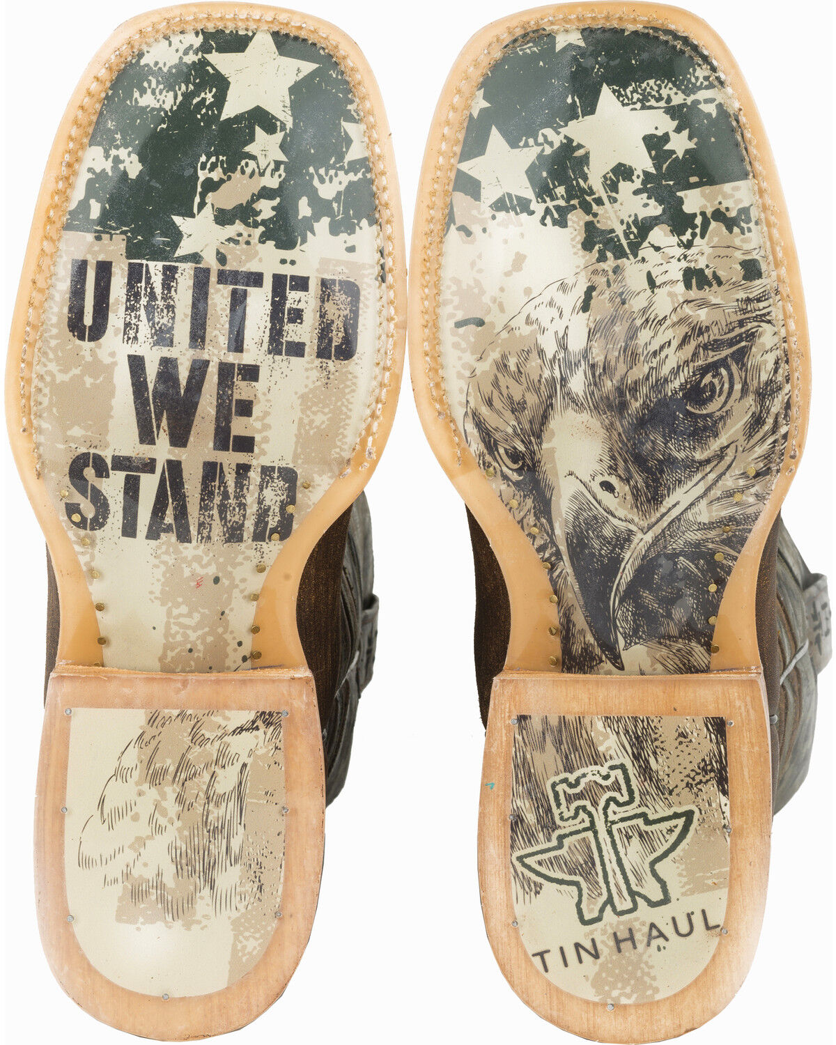 Image #3 - Tin Haul Sergeant at Arms Screaming Eagle Cowboy Boots - Wide Square Toe , , hi-res