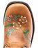Shyanne Toddler Girls' Floral Western Boots - Square Toe, Brown, hi-res