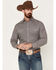 Ariat Men's Greysen Geo Print Long Sleeve Snap Western Shirt, Blue, hi-res
