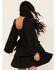 Image #4 - Originality Women's Long Sleeve Tiered Mini Dress, Black, hi-res