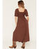 Image #4 - Rosabelle Honey Women's Crochet Front Midi Dress, Brown, hi-res