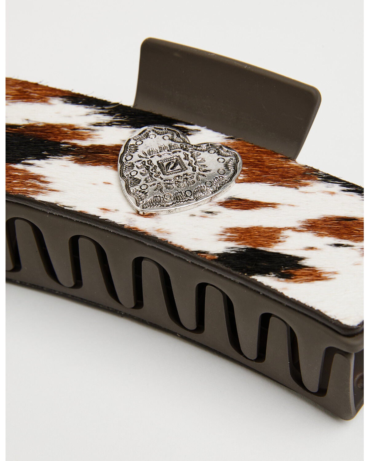 Image #2 - Shyanne Women's Hair On Concho Claw Clip, Brown, hi-res