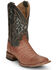 Image #1 - Justin Men's Haggard Exotic Caiman Western Boots - Broad Square Toe, Tan, hi-res