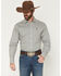 Image #1 - Cinch Men's Geo Print Long Sleeve Button-Down Western Shirt, Cream, hi-res