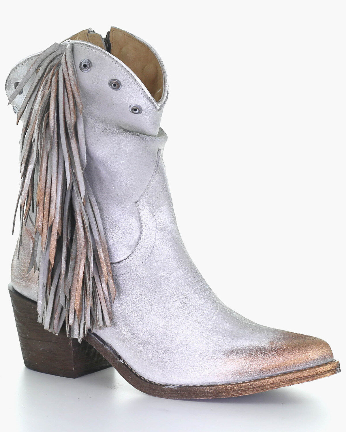 silver fringe boots