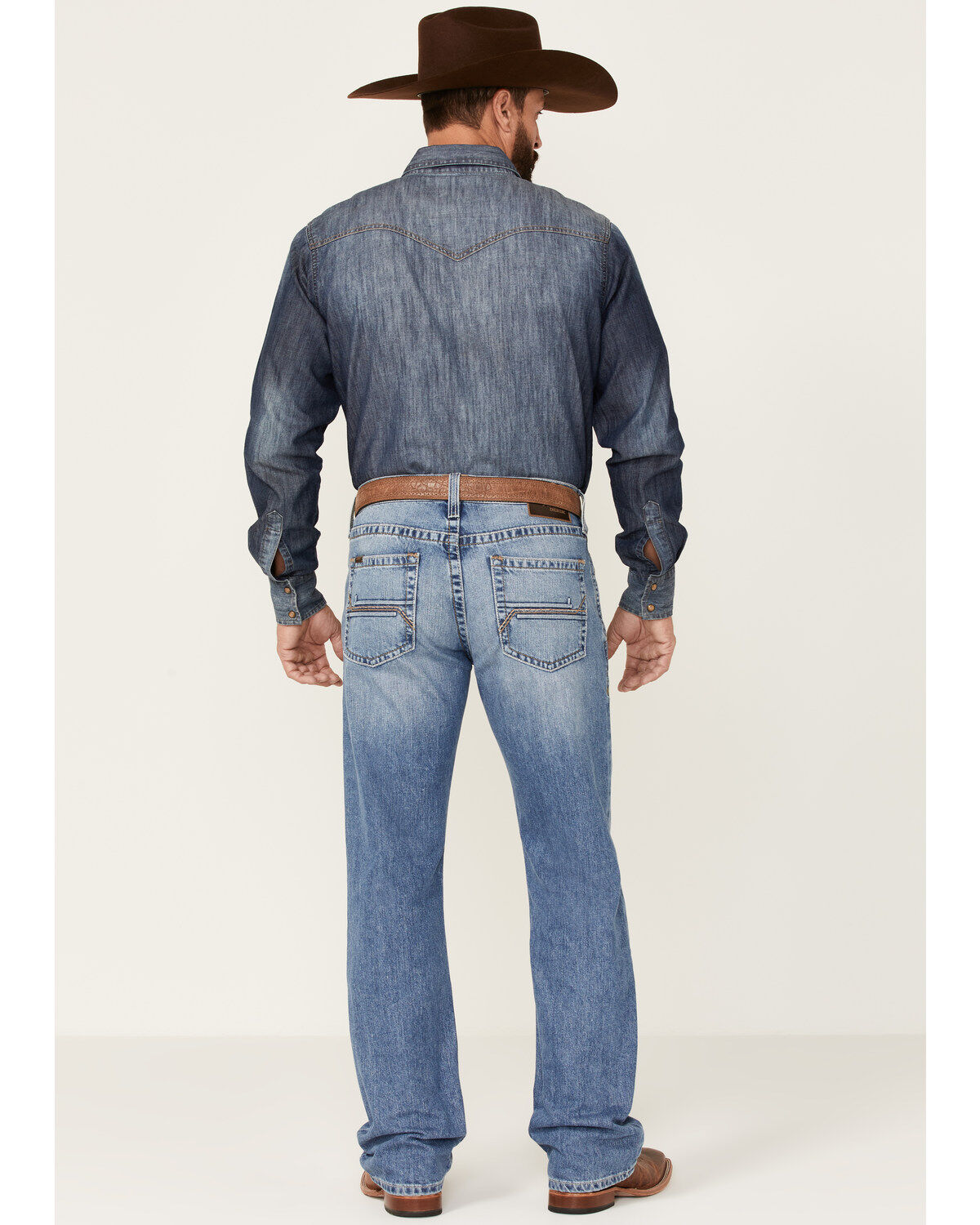 Image #3 - Ariat Men's M4 Dallas Goldfield Light Wash Relaxed Bootcut Jeans, , hi-res