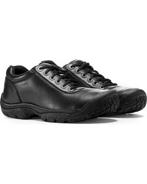 Image #2 - Keen Men's PTC Waterproof Work Oxford Shoes , Black, hi-res