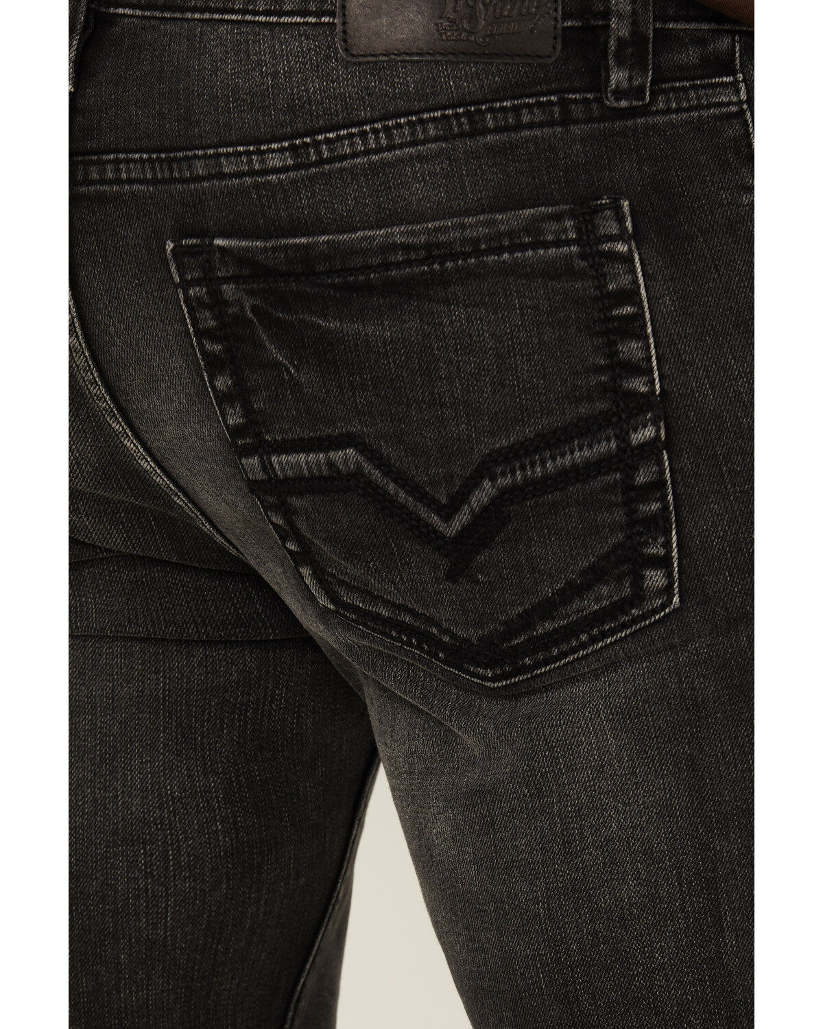 Image #4 - Moonshine Spirit Men's Rocky Mountain Black Wash Slim Stretch Denim Jeans, Black, hi-res
