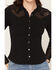 Image #3 - Idyllwind Women's Phoenix Button Front Western Shirt, Black, hi-res