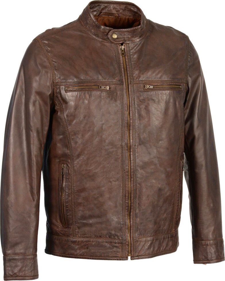 Milwaukee Leather Men's Zip Front Classic Moto Leather Jacket | Boot Barn