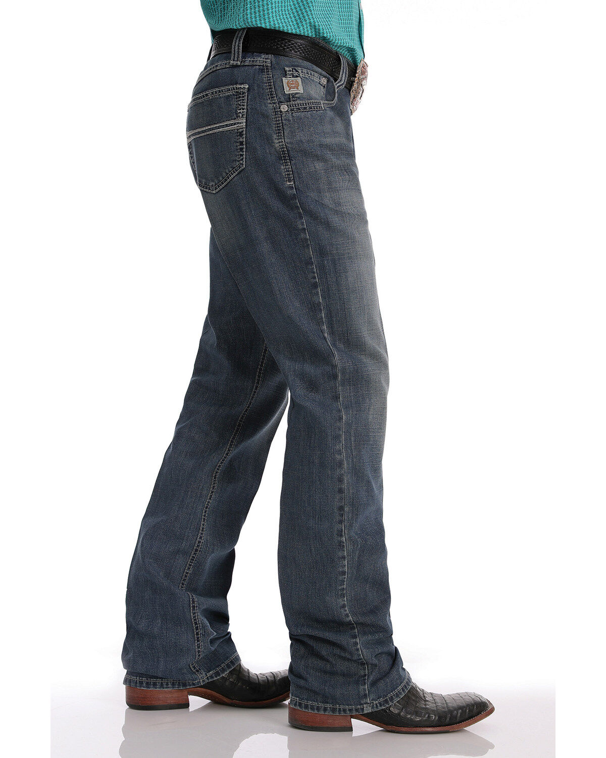 Image #3 - Cinch Men's Carter 2.0 Stonewash Performance Relaxed Bootcut Jeans, , hi-res