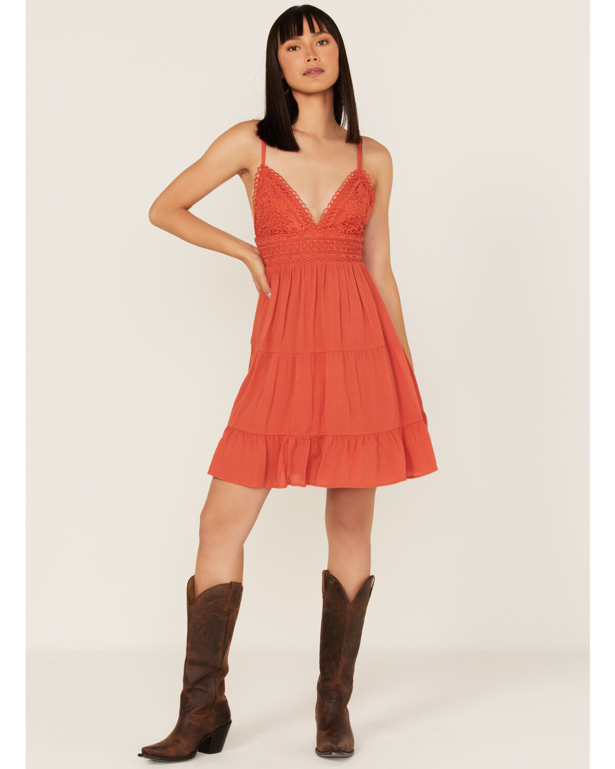 Image #2 - Tempted Women's Crochet Top Sleeveless Mini Dress, , hi-res