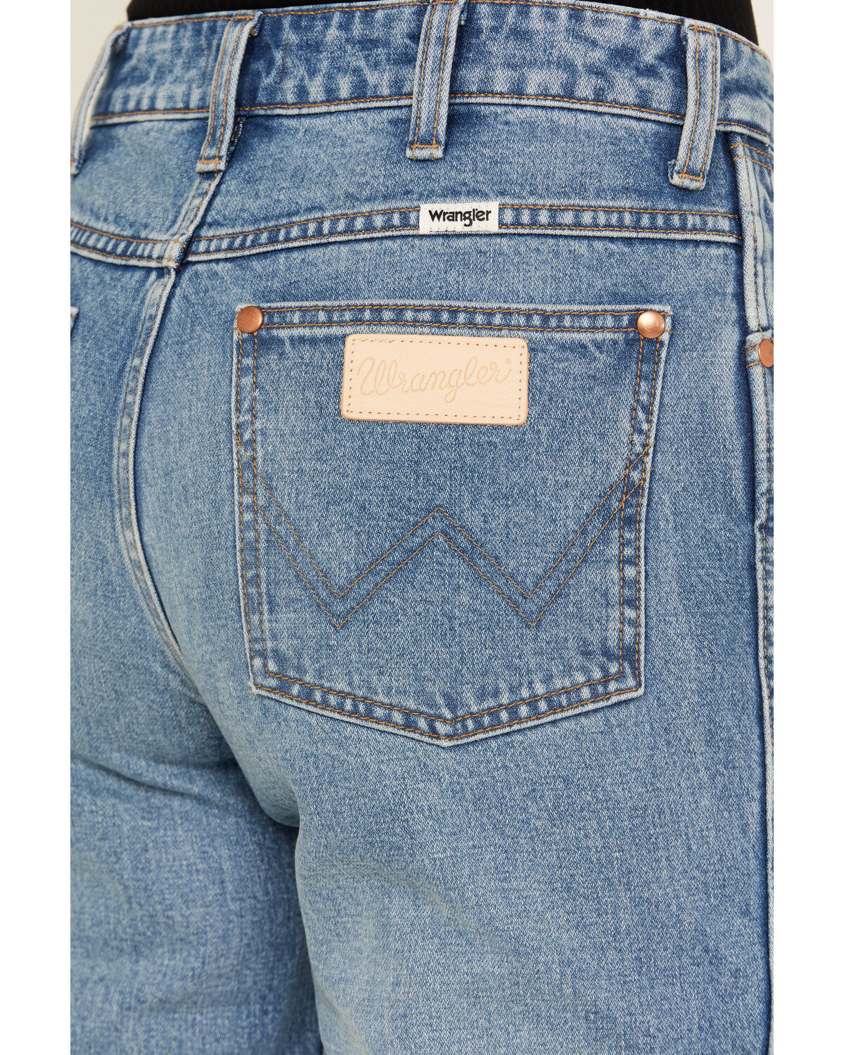 Image #4 - Wrangler Women's Wild West Light Wash High Rise Straight Jeans, Light Wash, hi-res