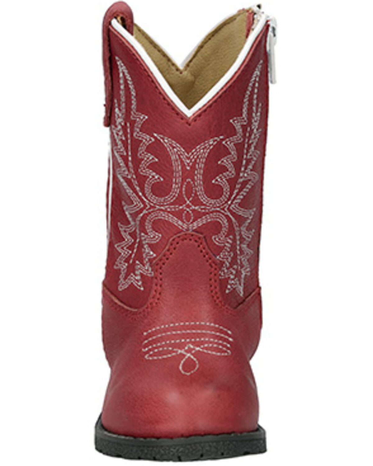 Image #3 - Smoky Mountain Toddler Girls' Hopalong Western Boots - Round Toe, Red, hi-res