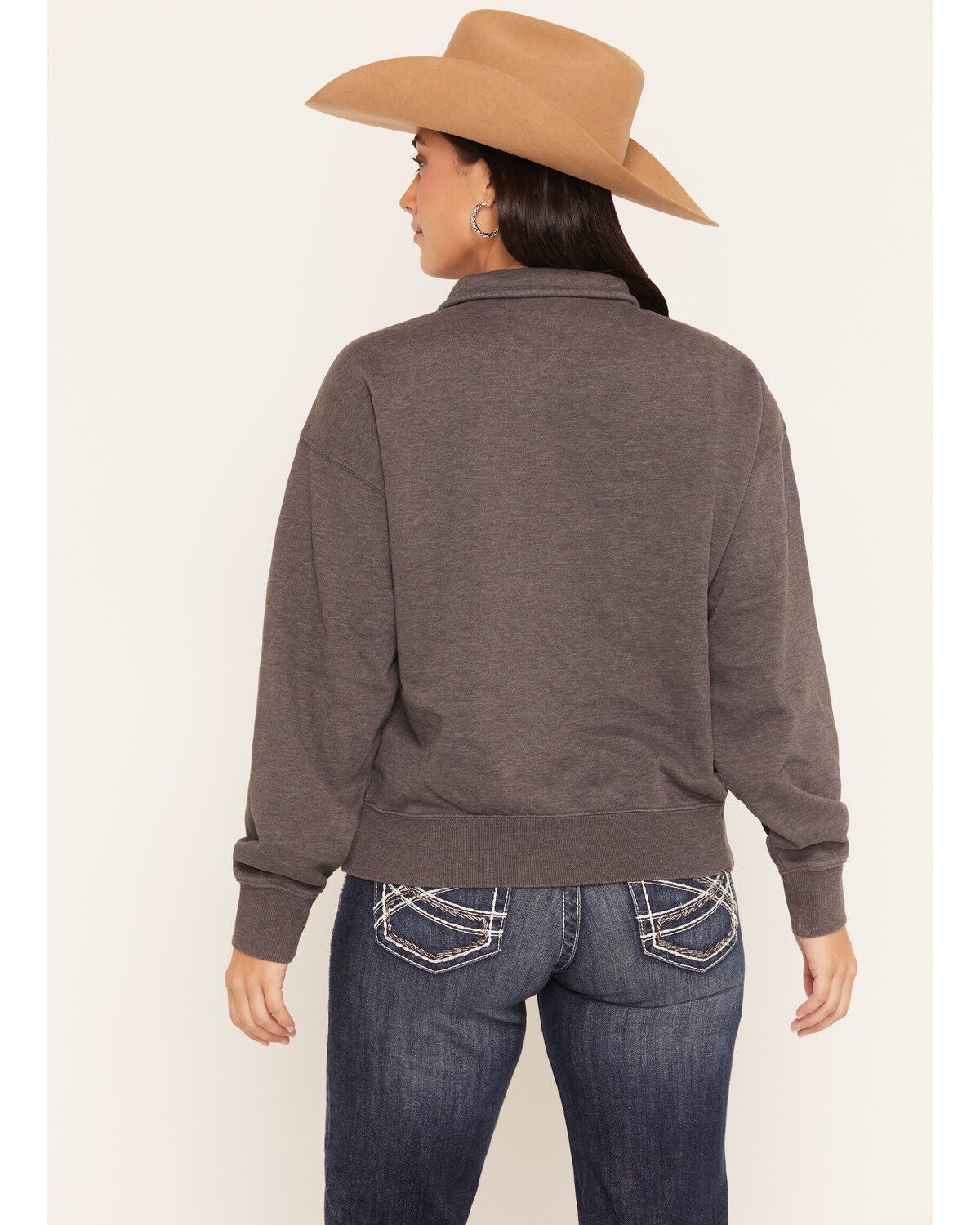 Image #4 - Ariat Women's Fern 1/2 Zip Pullover, Black, hi-res