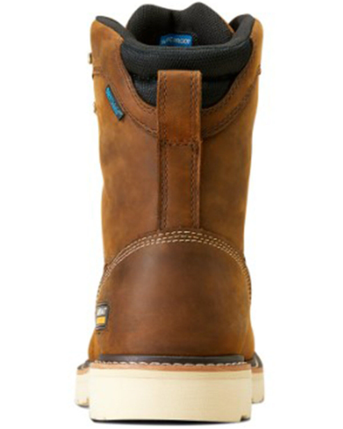 Image #3 - Ariat Men's Rebar Lift 8" Waterproof Lace-Up Work Boots - Moc Toe, Brown, hi-res