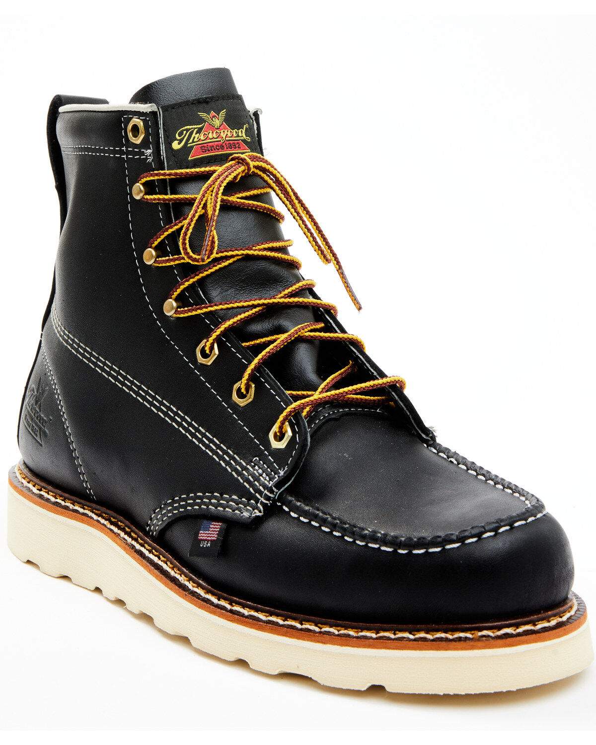 mens steel toe wedge boots