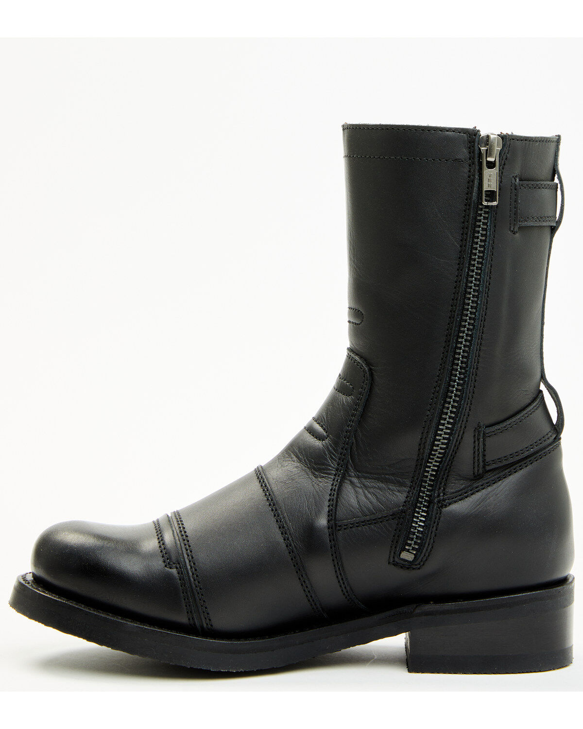 Image #3 - Sendra Women's Juno Motorcycle Boots - Round Toe, Black, hi-res