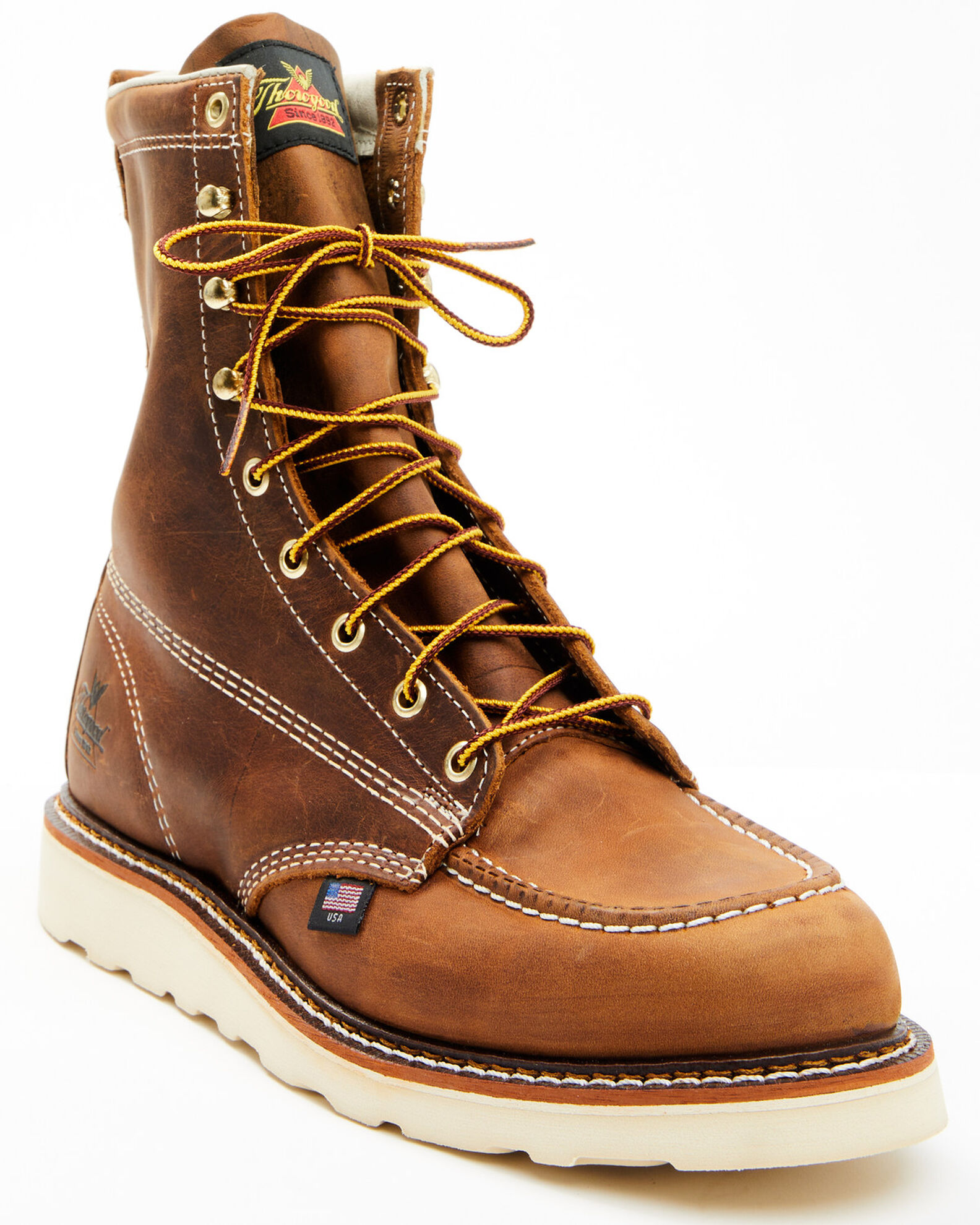 Thorogood Men's 8" American Heritage MAXwear Wedge Sole Work Boots - Soft Toe