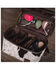 STS Ranchwear by Carroll Women's Cowhide Glamour Makeup Organizer, Black/white, hi-res
