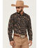 Image #1 - Cody James Men's Desert Dapper Paisley Print Long Sleeve Snap Western Shirt, Navy, hi-res