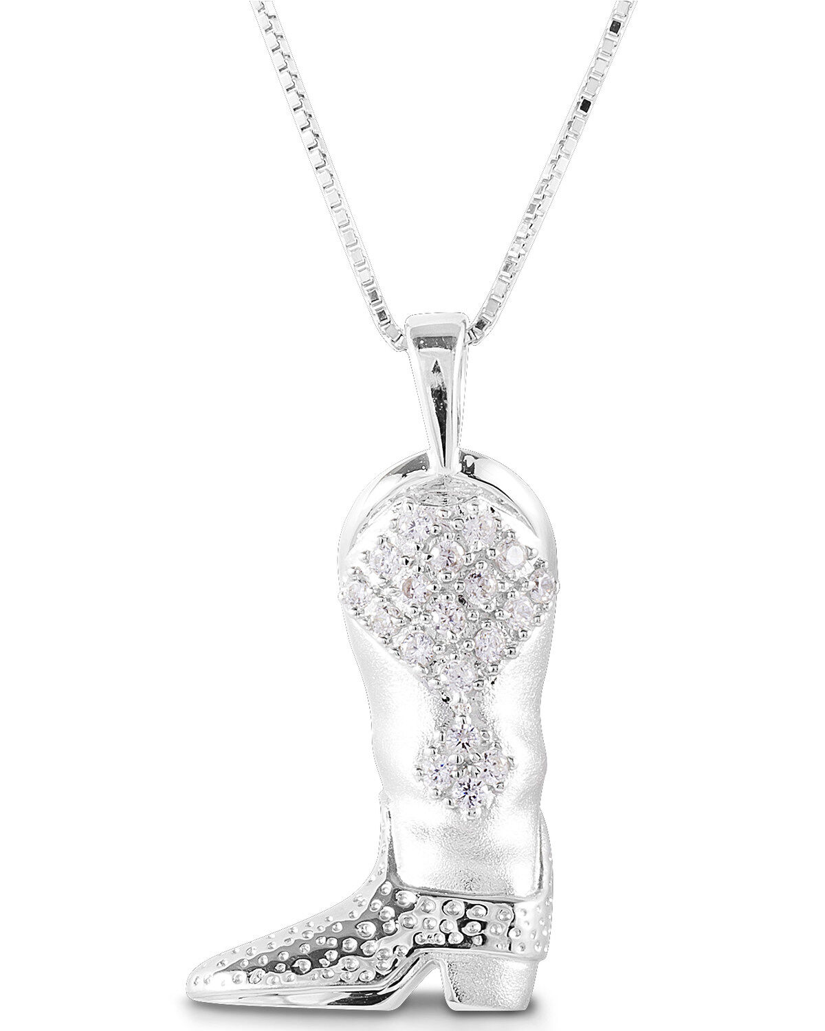 Image #1 - Kelly Herd Women's Western Boot Necklace, Silver, hi-res