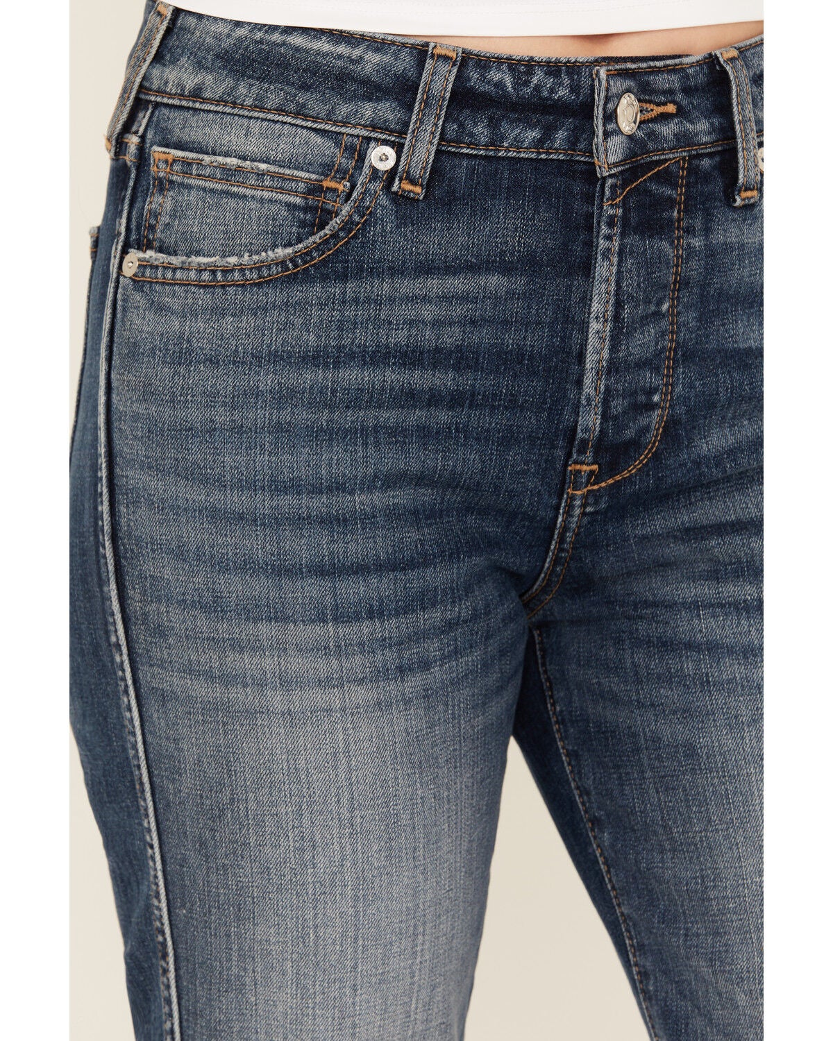 Image #2 - Ariat Women's Bridle Dark Wash High Rise Slim Straight Stretch Denim Jeans, Dark Wash, hi-res