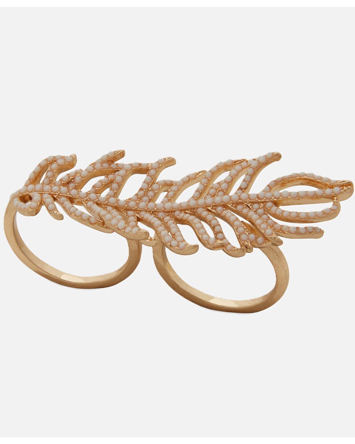 Image #1 - Lainey Wilson Women's Feather Ring, Gold, hi-res