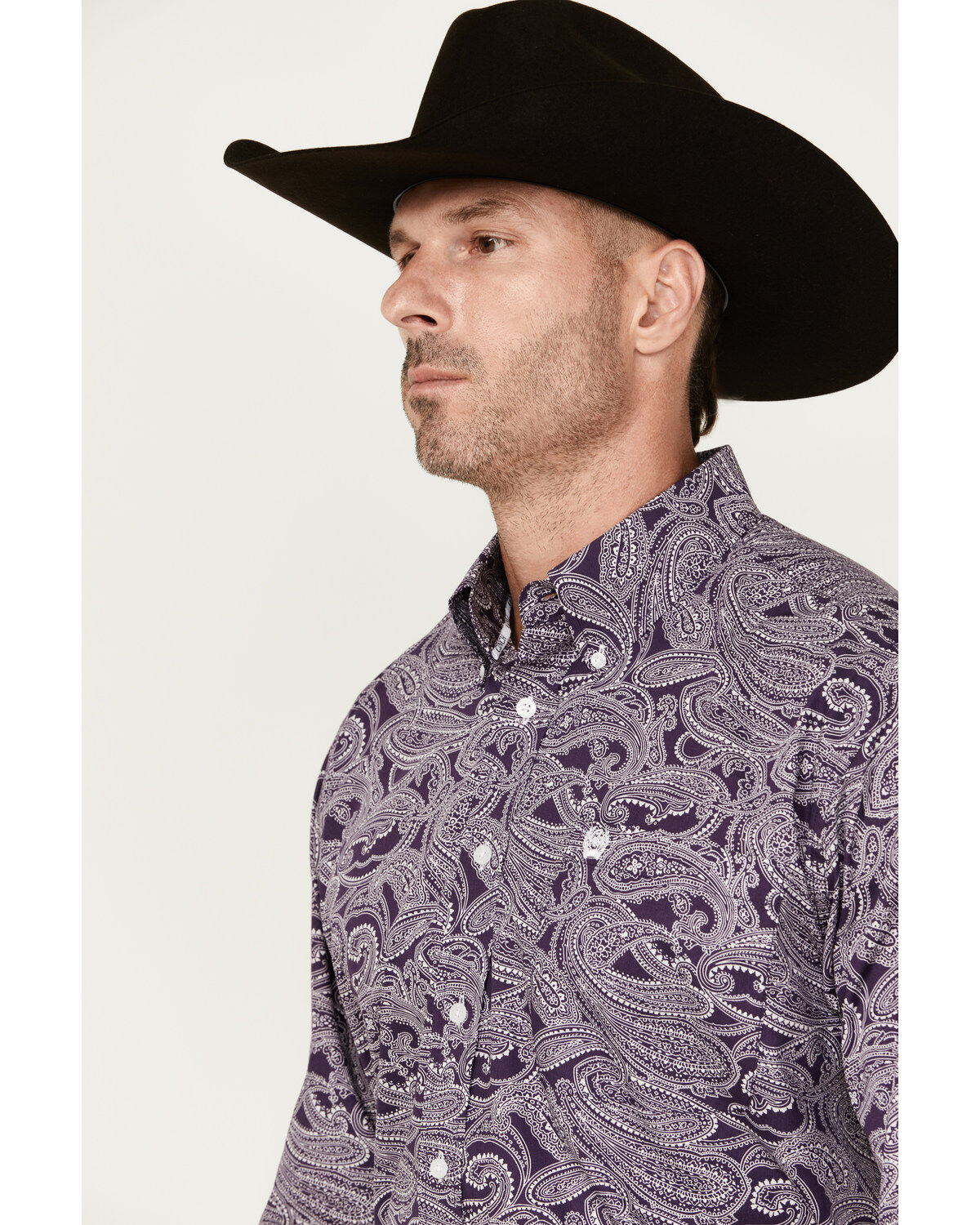 Product Name:  Cinch Men's Paisley Print Long Sleeve Button-Down Western Shirt