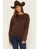Image #1 - Shyanne Women's Embroidered Horses Crew Neck Sweatshirt, Cognac, hi-res