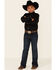 Image #2 - Cinch Boys' Long Sleeve Shirt, Black, hi-res