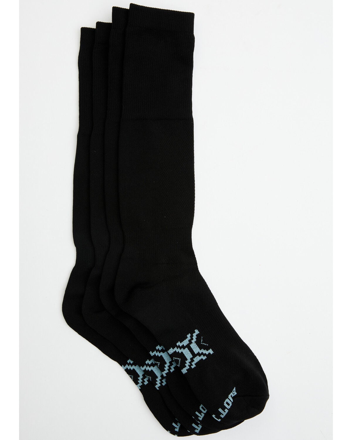 Boot Barn Women's Ultra Light Over The Calf Socks - 2 Pack, Black, hi-res