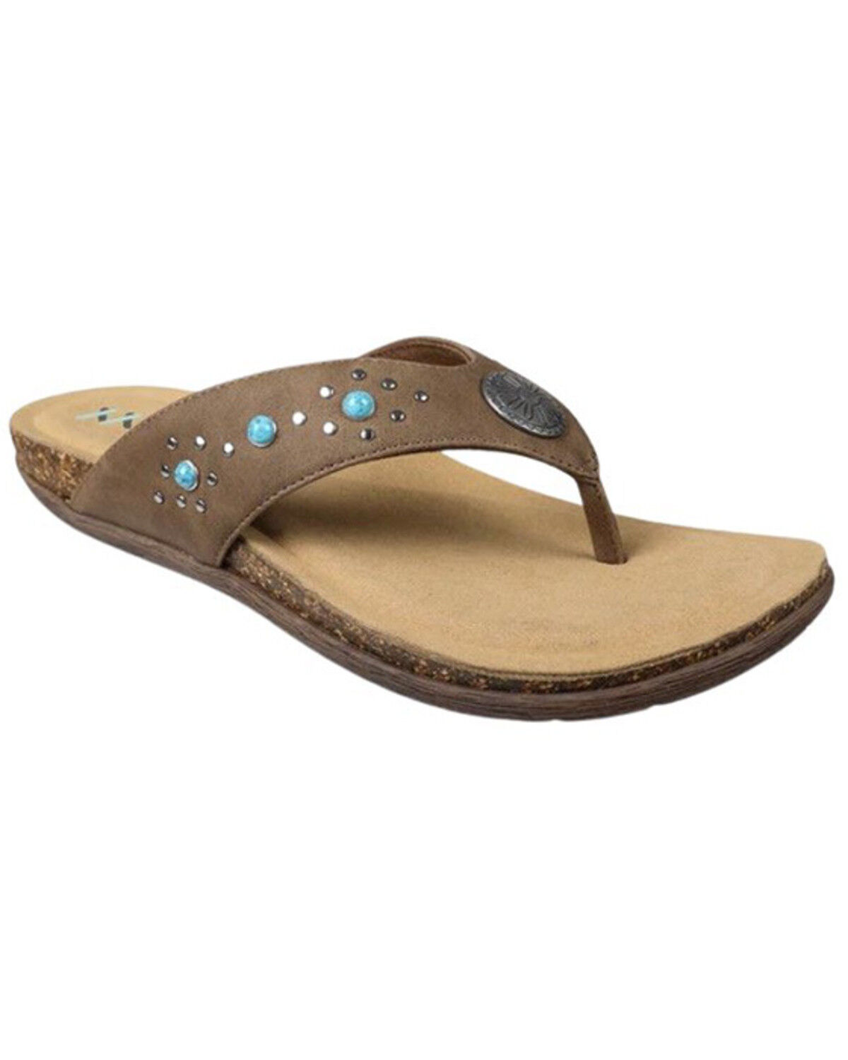Image #1 - Mykos Women's Jovie Thong Sandals, Brown, hi-res