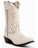Laredo Women's Rustic Bone Overlay Western Boots - Square Toe, Off White, hi-res