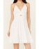 Image #3 - Angie Women's Eyelet Knot Front Mini Dress, White, hi-res