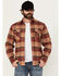 Image #1 - Brixton Men's Bowery Heavyweight Plaid Print Long Sleeve Snap Stretch Flannel Shirt, Grey, hi-res