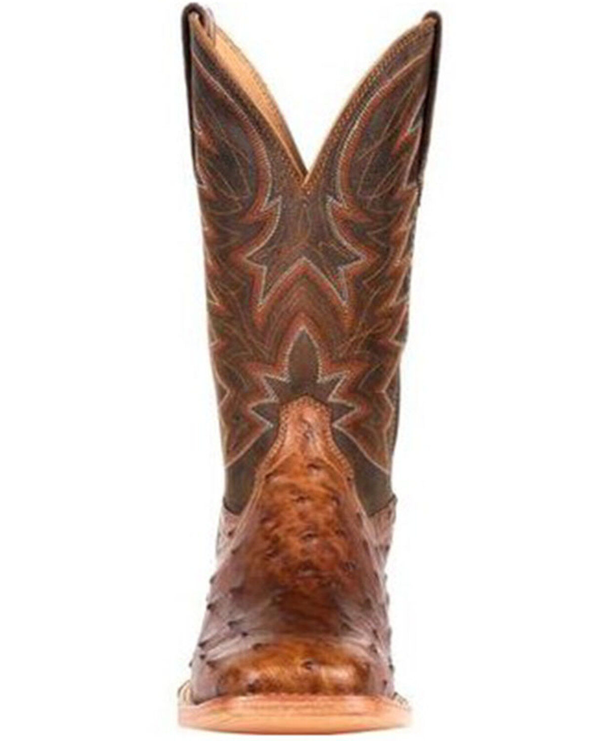 Image #4 - Durango Men's Wheat Brown Exotic Full-Quill Ostrich Western Boots - Square Toe, Brown, hi-res