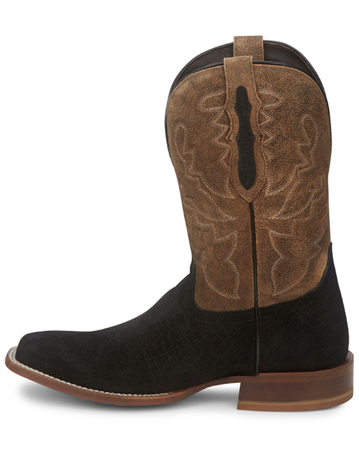 Image #3 - Tony Lama Men's Tucson Western Boots - Broad Square Toe, Black, hi-res