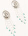 Paige Wallace Women's Silver & Turquoise Concho Fringe Earrings, Silver, hi-res