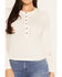 Image #3 - Idyllwind Women's Embellished Long Sleeve Henley Top, Ivory, hi-res